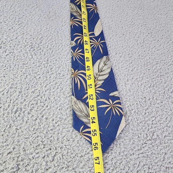 Tommy Bahama Necktie Mens 57"L Blue Tropical Print Silk Hand Made Grandpacore - Picture 12 of 14